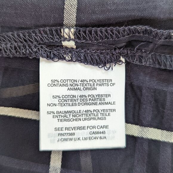 J. Crew Peasant Top 4 Nautical Coastal Cowgirl Preppy Academia Sailor Chic - Picture 11 of 14